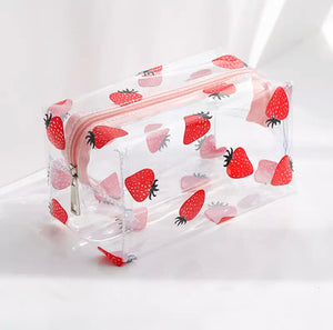 4KIDS CLEAR PENCIL BAG RED 33CM - A5 Cash and Carry