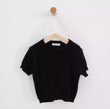 Thin Short Sleeve Basic Sweater