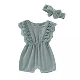 Ruffle Romper with Matching Headband