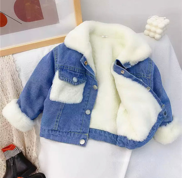 Denim Fur Jacket