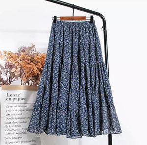 Tiered Floral Skirt