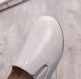 Grey Patent Leather Shoes