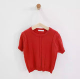 Thin Short Sleeve Basic Sweater