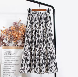 Leopard Print Midi Skirt