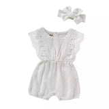 Ruffle Romper with Matching Headband