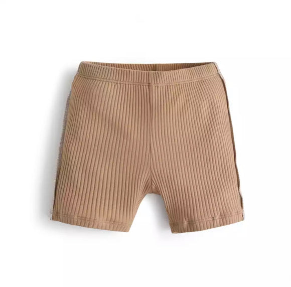 Ribbed Tan Shorts