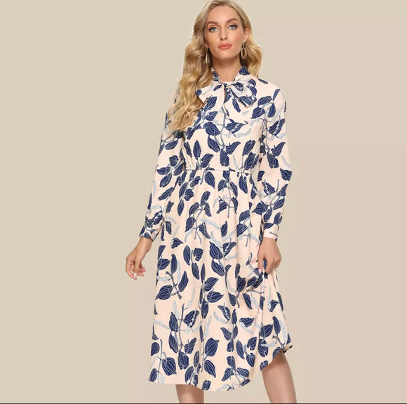 Leaf Print Dress