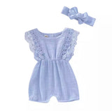 Ruffle Romper with Matching Headband