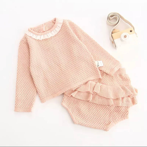 Knit Ruffle Set