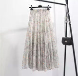 Tiered Floral Skirt