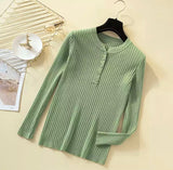 Ribbed Button Top