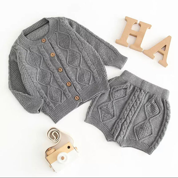 Knit Cardigan Set