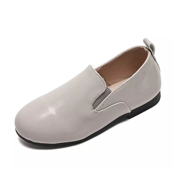 Grey Patent Leather Shoes