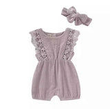 Ruffle Romper with Matching Headband